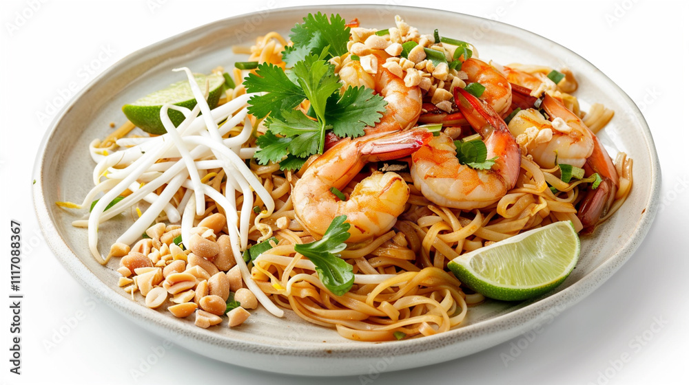 Delicious Pad Thai Noodles with Shrimp and Fresh Herbs
Delicious Pad Thai Noodles with Shrimp and Fresh Herbs