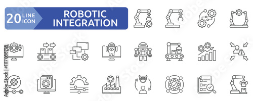 Robotic integration icon set