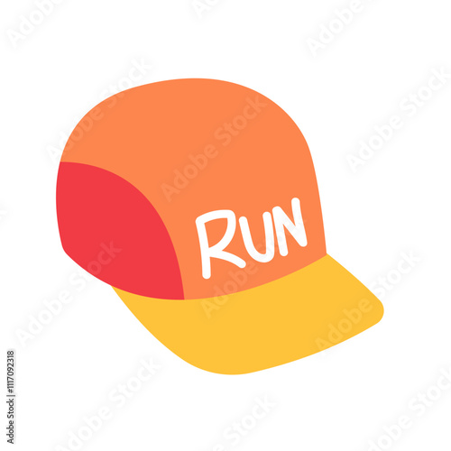 Sport Cap Running. Vector Illustration