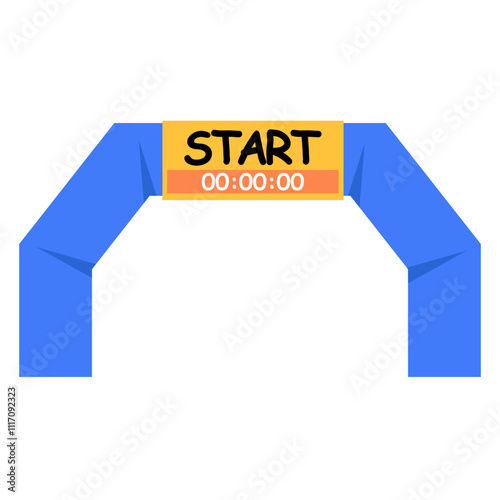 Marathon Start Line Arch. Vector Illustration photo