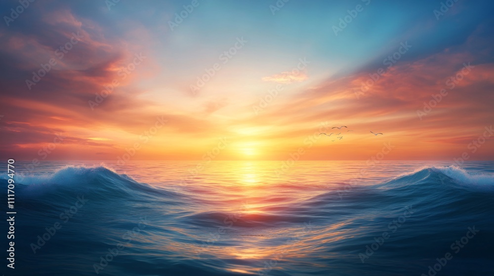 Serene Ocean Sunset Serene Ocean Sunset