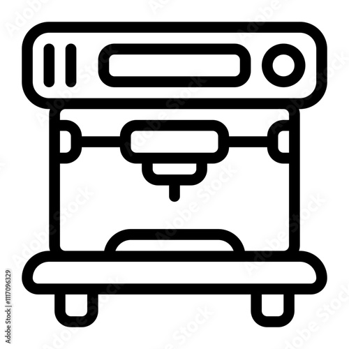 3D Printer Line Icon