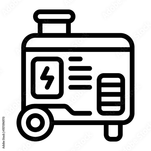 Backup Generator Line Icon