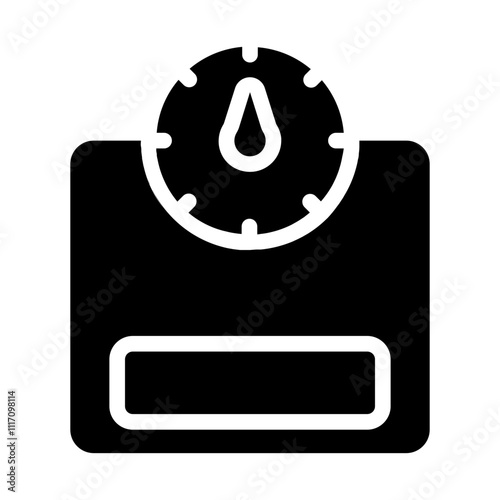 Body Scale with Weights  Solid Icon
