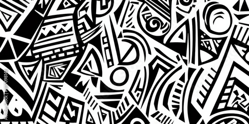 Wallpaper Mural Discover the beauty of diverse geometric shapes found within tribal art. Torontodigital.ca