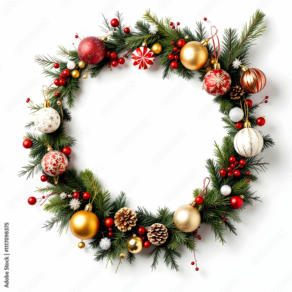 New year and Christmas Circle Border New year and Christmas Circle Border