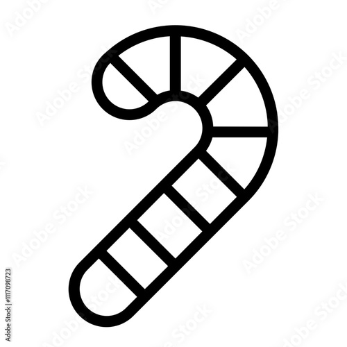 Candy Cane Line Icon
