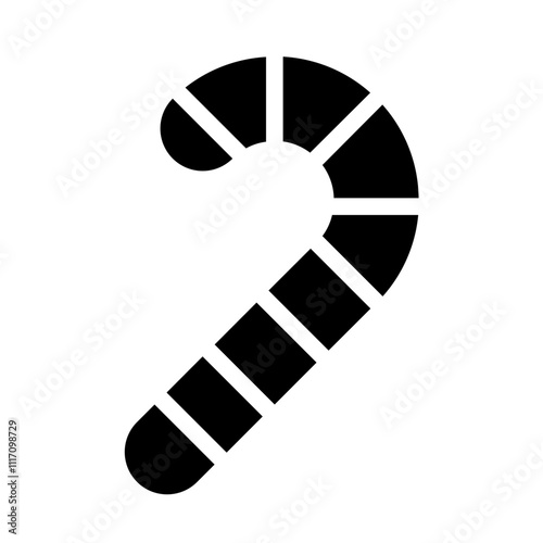Candy Cane Solid Icon
