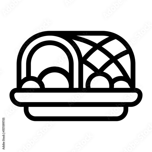 Christmas Ham Line Icon