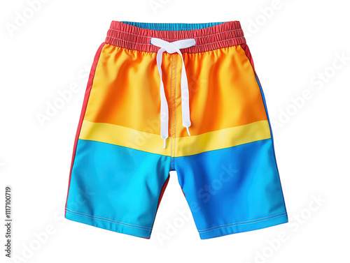 Orange Men's Swim Trunks with Yellow and Red Accents - Rip Curl Branded Swimwear for Beach Day Casual Style photo