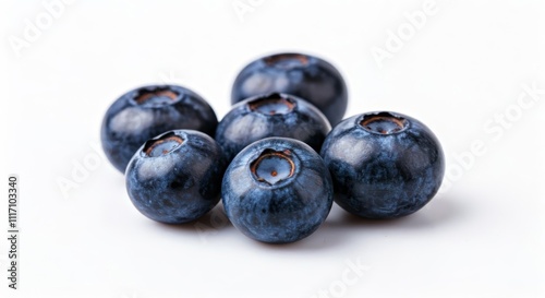 Perfect Blueberry with Clean White Backdrop photo