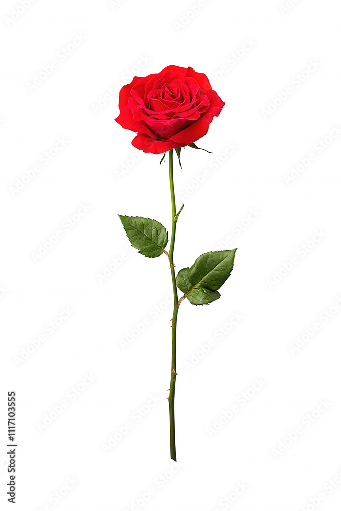 Vibrant Red Rose Portrait with Blurred Background Vibrant Red Rose Portrait with Blurred Background