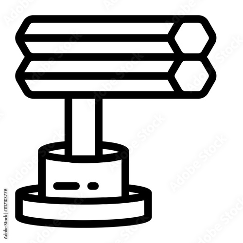 Homing Missile Turret Line Icon