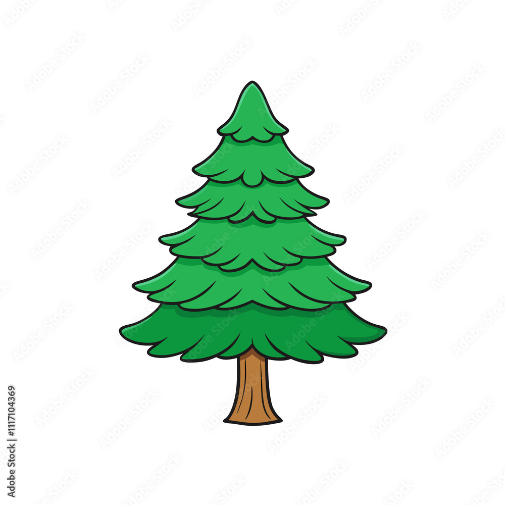 cedar tree vector illustration. cedar tree vector illustration.