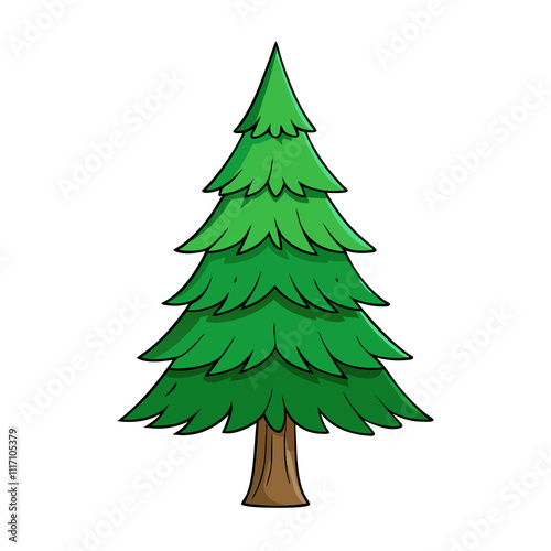  pine tree vector illustration