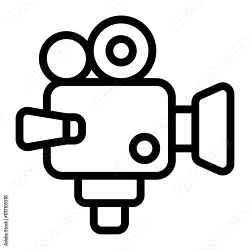 Movie Camera Line Icon
