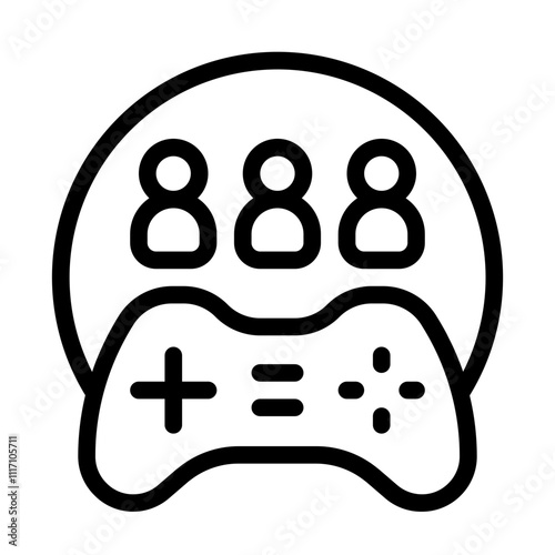 Multiplayer Game Line Icon