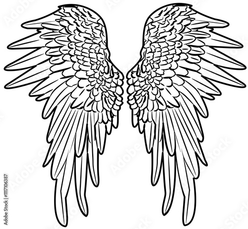 Angel Wings outline