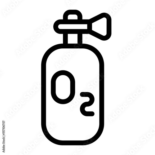 Portable Oxygen Line Icon