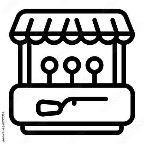 Shooting Gallery Line Icon