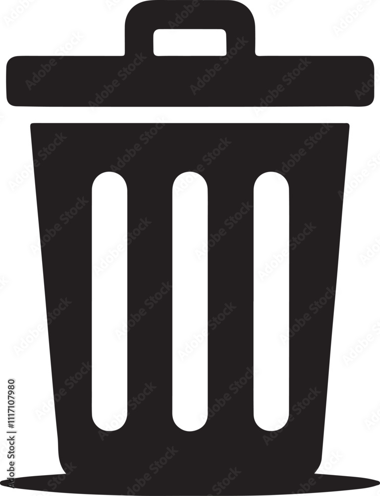 trash can minimal silhouette style vector art illustration on a white background.
trash can minimal silhouette style vector art illustration on a white background.