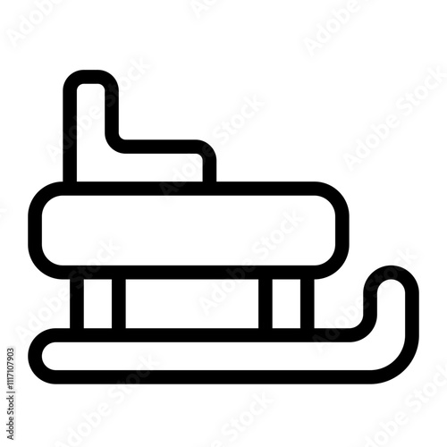 Sled Line Icon