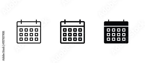 Calendar icon set vector