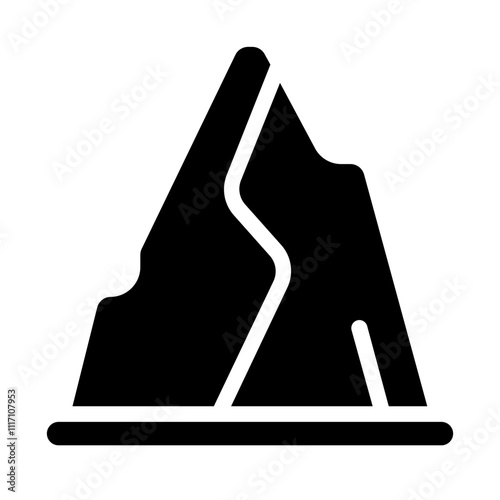 Snow-covered Mountains Solid Icon