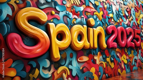 Vibrant Spanish Flag Mosaic Artwork: Colorful 3D Wall Decor