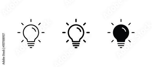 Light bulb icon vector. idea symbol