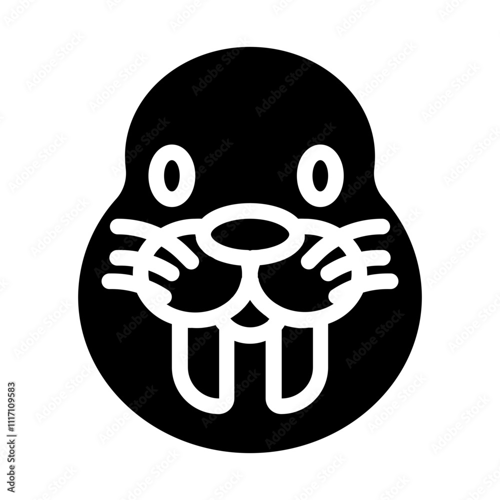 Fototapeta premium Walrus Solid Icon
