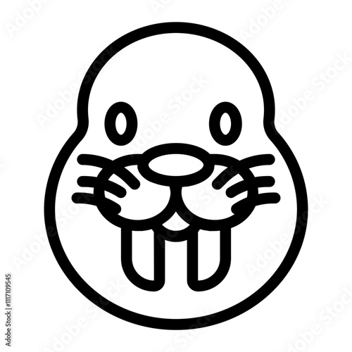 Walrus Line Icon