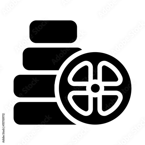 Weight Plates Solid Icon