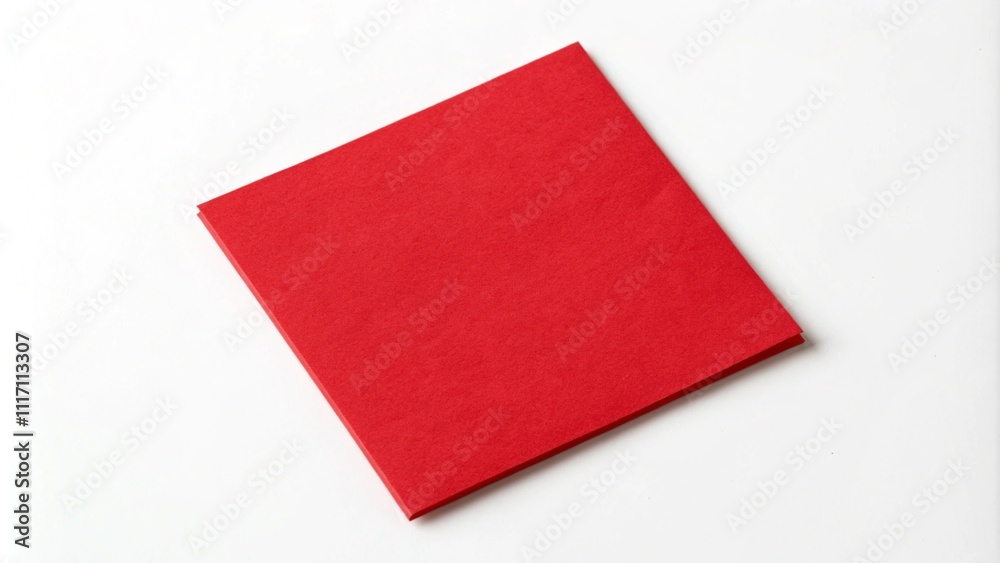 red note isolated on white background cutout