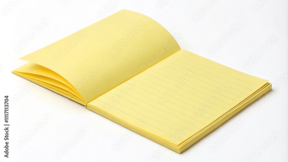 yellow note isolated on white background cutout
