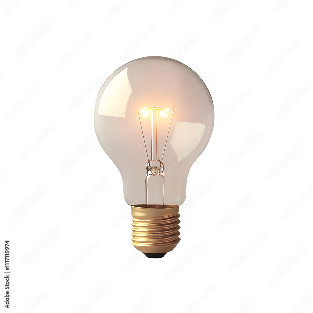 Light Bulb Icon Isolated on a Transparent Background for Creative and Energy Design Light Bulb Icon Isolated on a Transparent Background for Creative and Energy Design