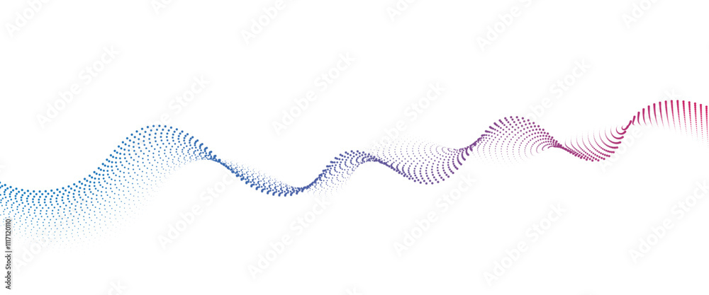 Flowing Dot Wave halftone gradient pattern on transparent background Flowing Dot Wave halftone gradient pattern on transparent background