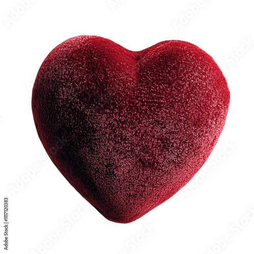 red heart isolated on white