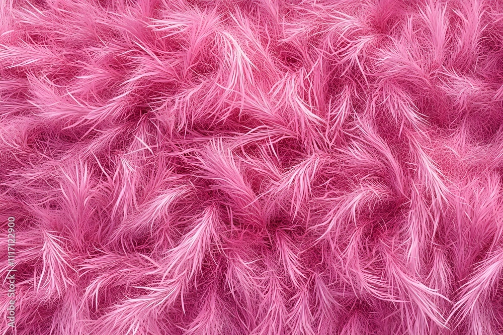 Obraz premium A close-up view of soft, fluffy pink fibers creating a textured background.