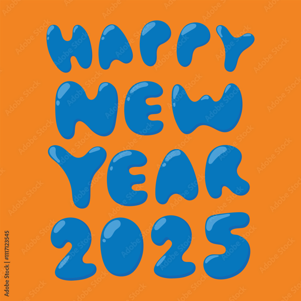 Happy New Year 2025 balloon style vector concept. 2025 new year balloon bubble vector Happy New Year 2025 balloon style vector concept. 2025 new year balloon bubble vector