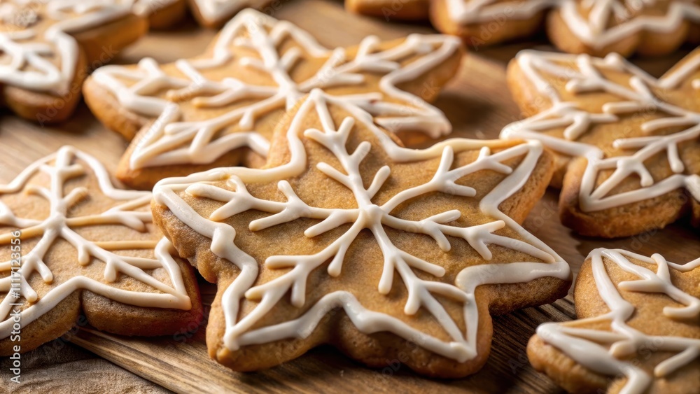 Closeup of spiced cookies with beige maple icing, cookies, spiced, delicious, treats, dessert, closeup, sweet, bakery, homemade Closeup of spiced cookies with beige maple icing, cookies, spiced, delicious, treats, dessert, closeup, sweet, bakery, homemade