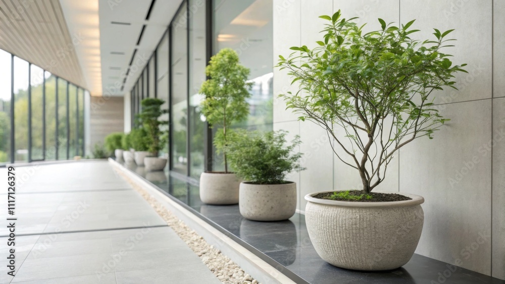 Delicate greenery in simple pots introduces a subtle touch of nature contrasting beautifully against the sleek surfaces and enhancing the calming vibe of the space. Delicate greenery in simple pots introduces a subtle touch of nature contrasting beautifully against the sleek surfaces and enhancing the calming vibe of the space.