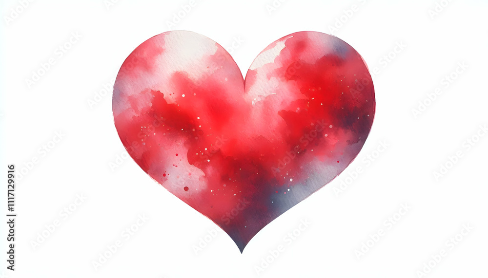 Valentine A hand-drawn painted red heart with watercolor texture and soft edges, evoking a romantic and dreamy4 Valentine A hand-drawn painted red heart with watercolor texture and soft edges, evoking a romantic and dreamy4
