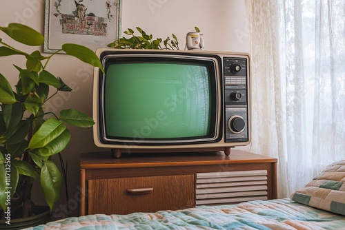 old tv in room