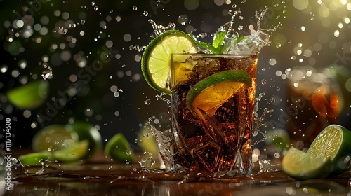 Crisp cola with a splash of lime and mint