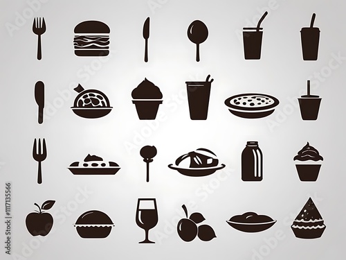 food icons set