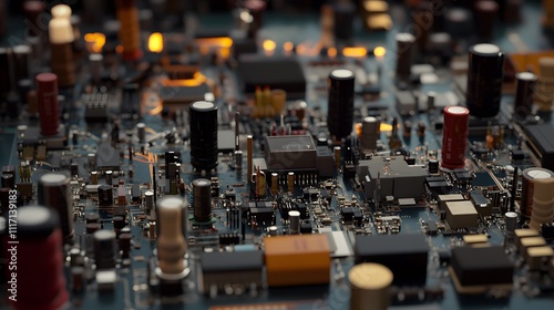 Circuit components meticulously arranged on a development board, showcasing innovation and precision in electronic engineering, where every element plays a crucial role in creating functional technolo