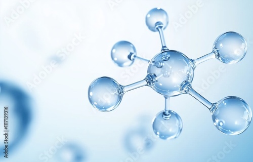 blue molecule background
