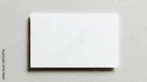 Blank White Business Card Mockup on Neutral Background