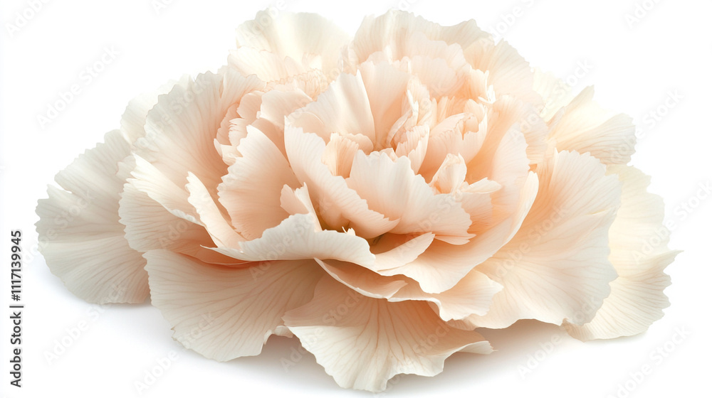 Peach Carnation Flower Bloom Close up Macro Shot Peach Carnation Flower Bloom Close up Macro Shot